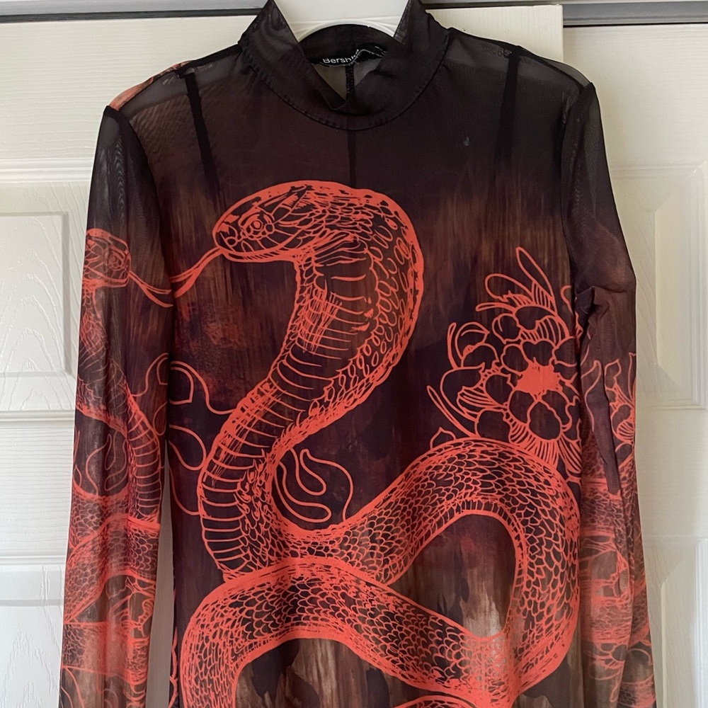 Bershka Serpent Mesh Dress